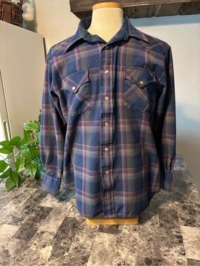 Pendleton Navy Plaid Wool-Lined Jacket with Multicolor Accents